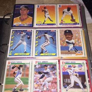 Assorted baseball, football and golf cards